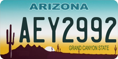 AZ license plate AEY2992