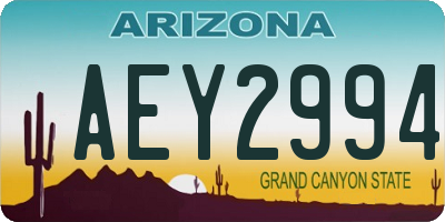 AZ license plate AEY2994