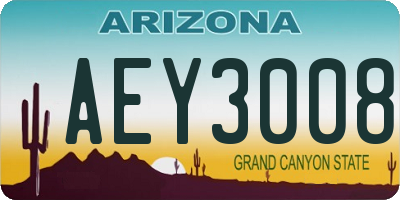 AZ license plate AEY3008