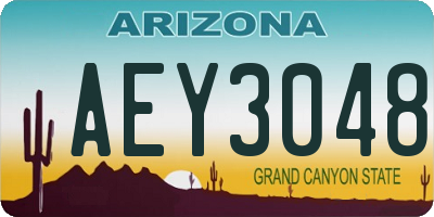 AZ license plate AEY3048
