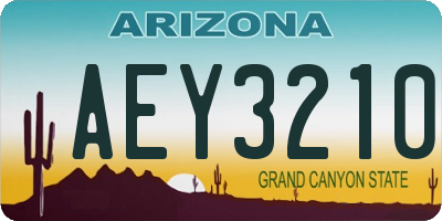 AZ license plate AEY3210