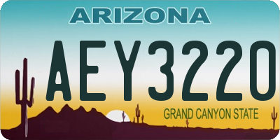 AZ license plate AEY3220