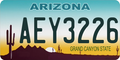 AZ license plate AEY3226