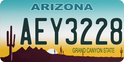 AZ license plate AEY3228