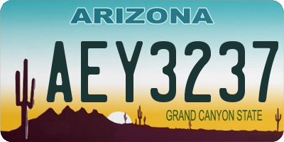 AZ license plate AEY3237
