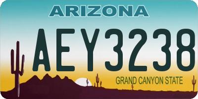 AZ license plate AEY3238