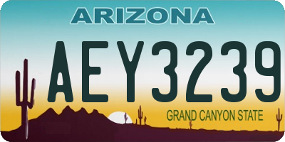 AZ license plate AEY3239