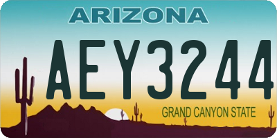 AZ license plate AEY3244