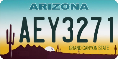 AZ license plate AEY3271