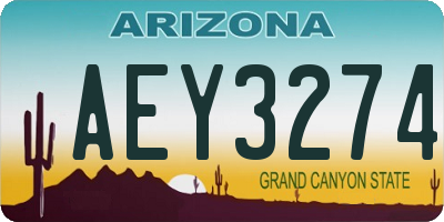 AZ license plate AEY3274
