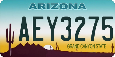 AZ license plate AEY3275