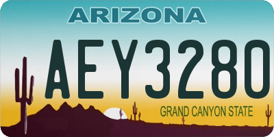 AZ license plate AEY3280