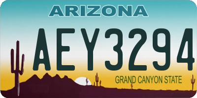 AZ license plate AEY3294