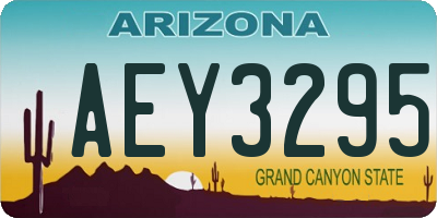 AZ license plate AEY3295