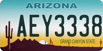 AZ license plate AEY3338