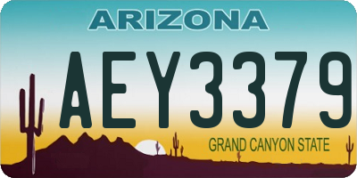 AZ license plate AEY3379