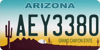 AZ license plate AEY3380