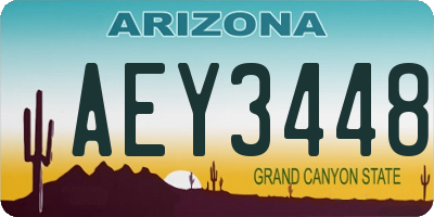 AZ license plate AEY3448