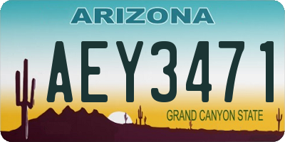 AZ license plate AEY3471