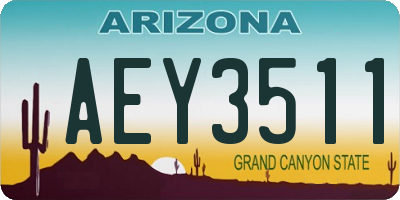 AZ license plate AEY3511