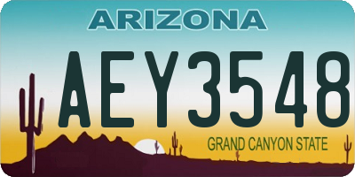 AZ license plate AEY3548