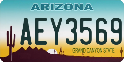 AZ license plate AEY3569