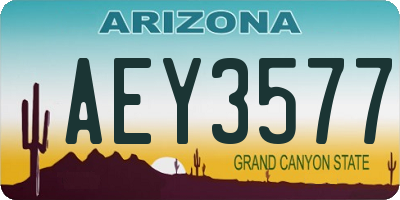 AZ license plate AEY3577