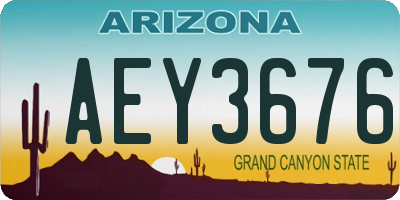 AZ license plate AEY3676