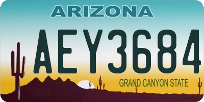AZ license plate AEY3684