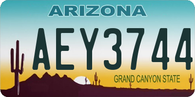AZ license plate AEY3744