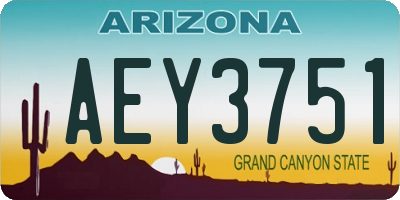 AZ license plate AEY3751