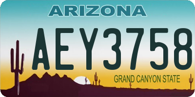 AZ license plate AEY3758