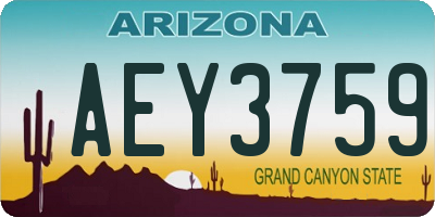 AZ license plate AEY3759