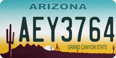 AZ license plate AEY3764