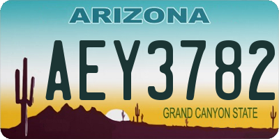 AZ license plate AEY3782
