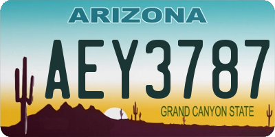 AZ license plate AEY3787