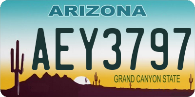 AZ license plate AEY3797