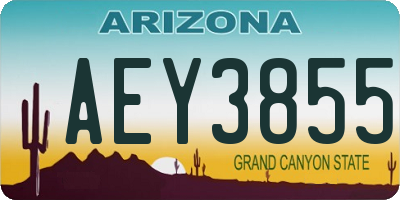 AZ license plate AEY3855