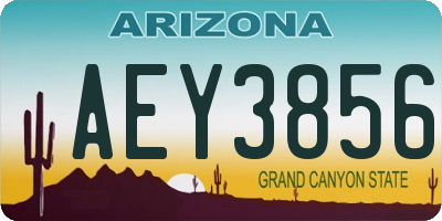 AZ license plate AEY3856