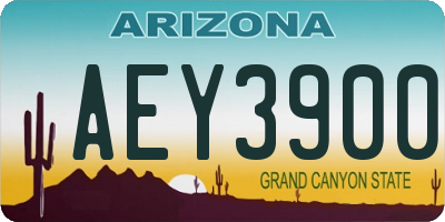 AZ license plate AEY3900