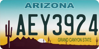 AZ license plate AEY3924