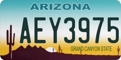 AZ license plate AEY3975