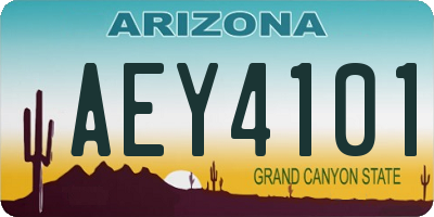 AZ license plate AEY4101