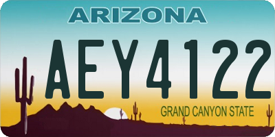 AZ license plate AEY4122