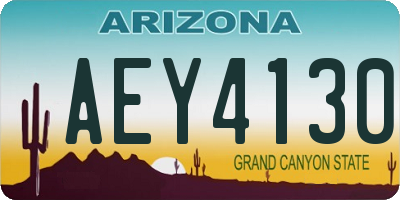 AZ license plate AEY4130