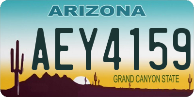 AZ license plate AEY4159