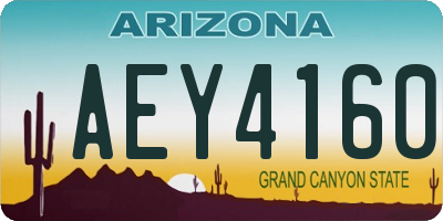 AZ license plate AEY4160
