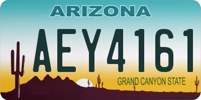 AZ license plate AEY4161