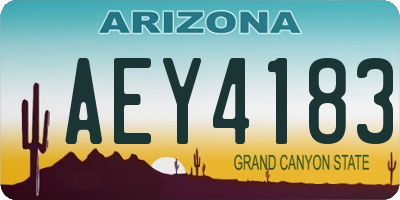 AZ license plate AEY4183