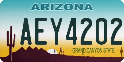 AZ license plate AEY4202